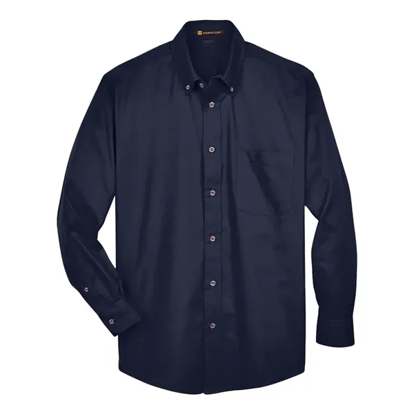 Harriton Men's Tall Easy Blend™ Twill Dress Shirt - Harriton Men's Tall Easy Blend™ Twill Dress Shirt - Image 7 of 10