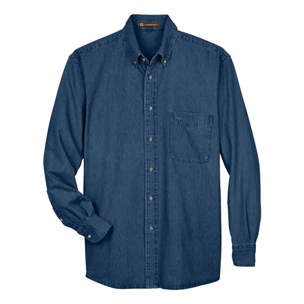 Harriton Men's Tall Denim Shirt - Harriton Men's Tall Denim Shirt - Image 1 of 6