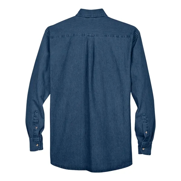 Harriton Men's Tall Denim Shirt - Harriton Men's Tall Denim Shirt - Image 2 of 6
