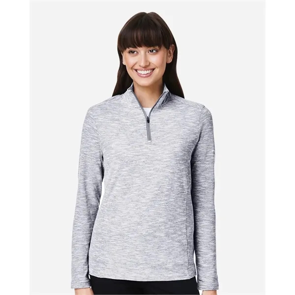North End Women's Eclipse Jacquard Quarter-Zip Pullover - North End Women's Eclipse Jacquard Quarter-Zip Pullover - Image 0 of 8