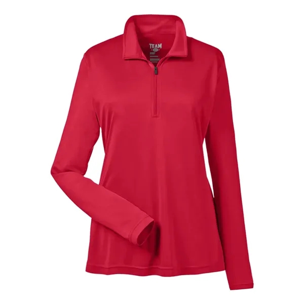 Team 365 Women's Zone Performance Quarter-Zip Pullover - Team 365 Women's Zone Performance Quarter-Zip Pullover - Image 10 of 12