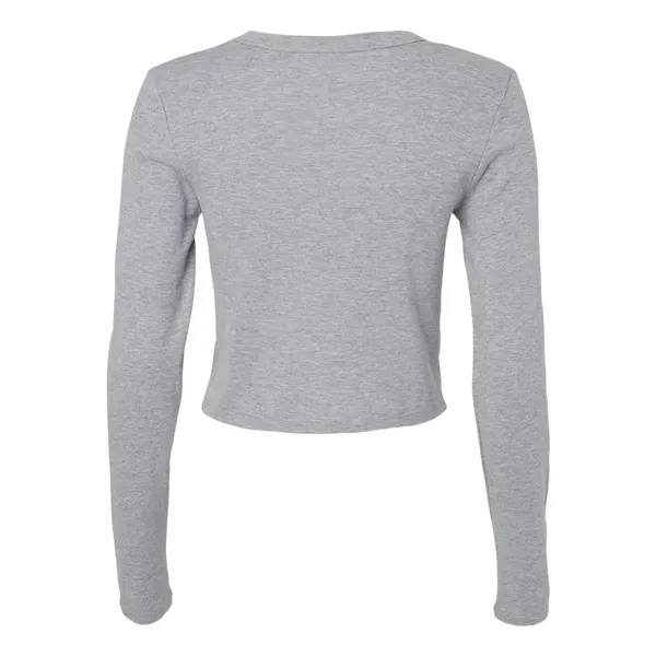 BELLA + CANVAS Women's Micro Rib Long Sleeve Baby Tee - BELLA + CANVAS Women's Micro Rib Long Sleeve Baby Tee - Image 2 of 10