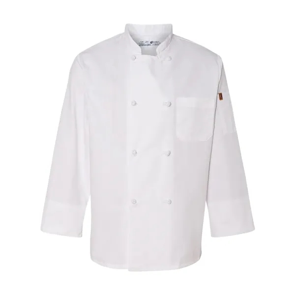 Custom Chef Designs Eight Knot Button Chef Coat with Thermometer...
