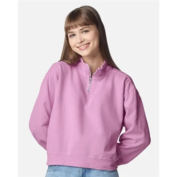 Comfort Colors Women's Garment-Dyed Mid-Length Quarter-Zi...