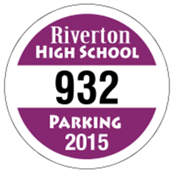 2.5" Diameter Circle White Vinyl Bumper Parking Permits