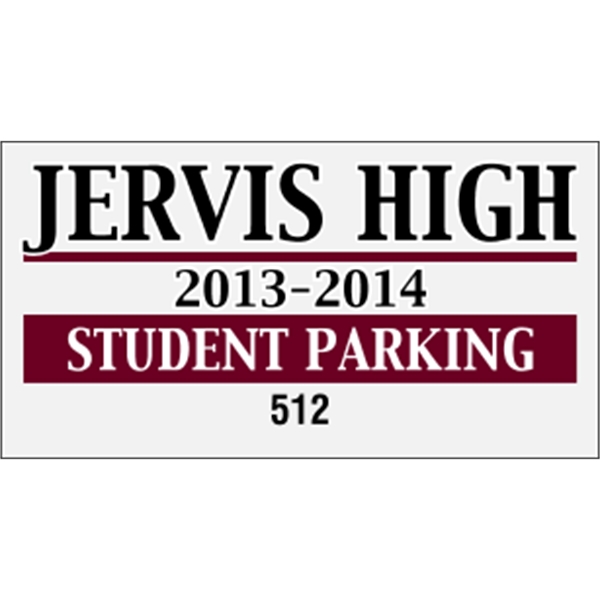 4.25" x 2.25" Reflective Bumper Parking Permits