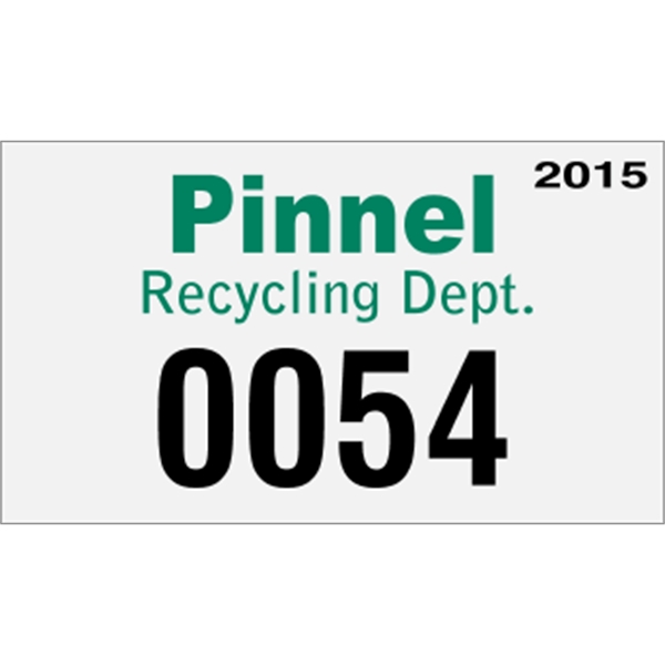 4.75" x 2.75" Reflective Bumper Parking Permits