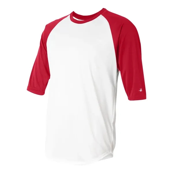 Badger Men's B-Core Three-Quarter Sleeve Baseball T-Shirt - Badger Men's B-Core Three-Quarter Sleeve Baseball T-Shirt - Image 35 of 39