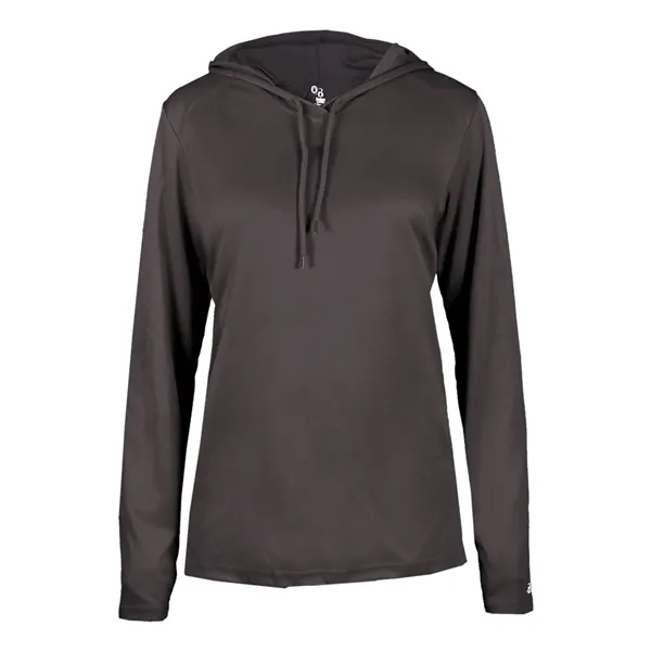Badger Women's B-Core Long Sleeve Hooded T-Shirt - Badger Women's B-Core Long Sleeve Hooded T-Shirt - Image 12 of 36