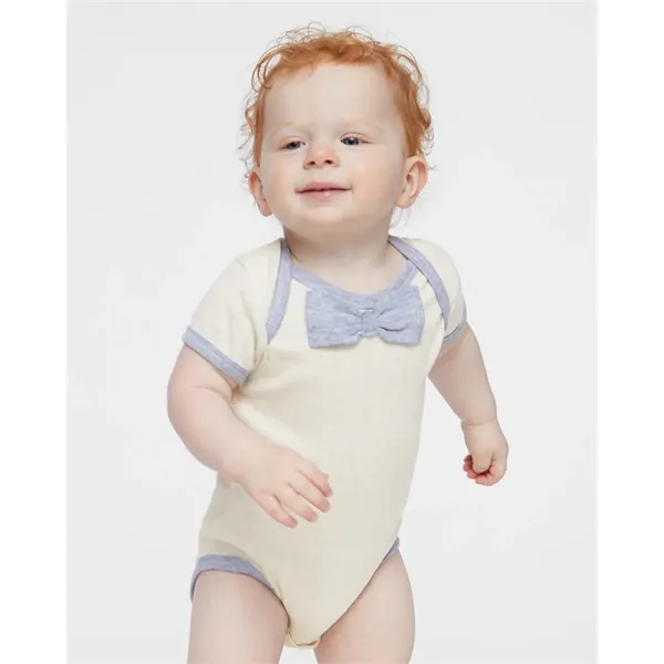 Rabbit Skins Infant Baby Rib Bow Tie Bodysuit - Rabbit Skins Infant Baby Rib Bow Tie Bodysuit - Image 0 of 4