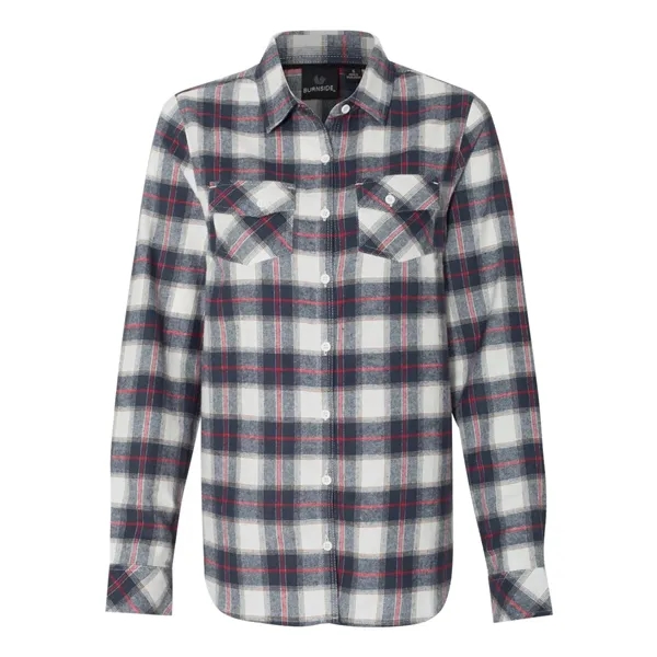 Burnside Women's Yarn-Dyed Flannel Shirt - Burnside Women's Yarn-Dyed Flannel Shirt - Image 19 of 20