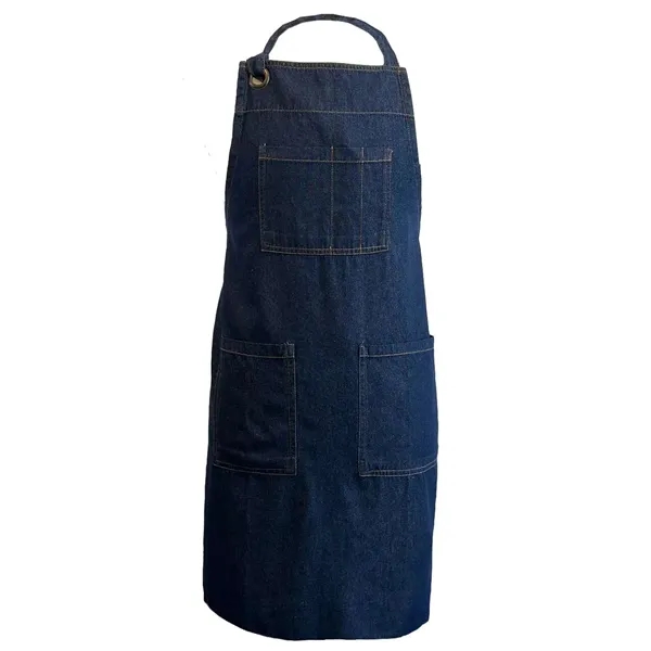 Liberty Bags 5-Pocket Recycled Cotton Denim Apron - Liberty Bags 5-Pocket Recycled Cotton Denim Apron - Image 2 of 3