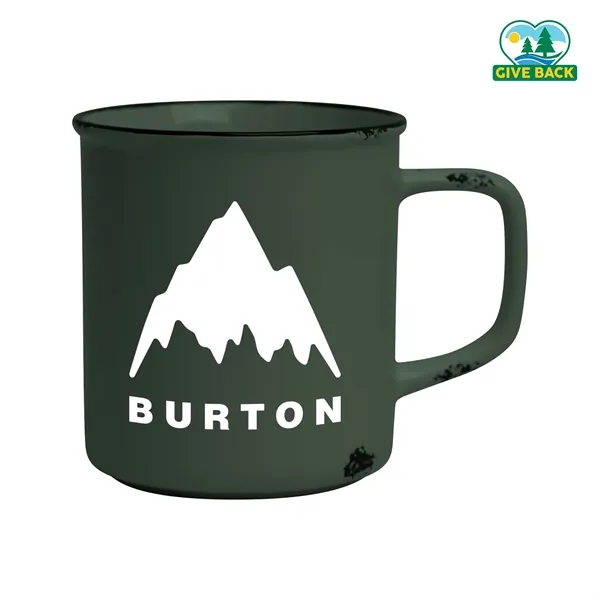 Custom Distressed Stoneware 17oz Camp Mug