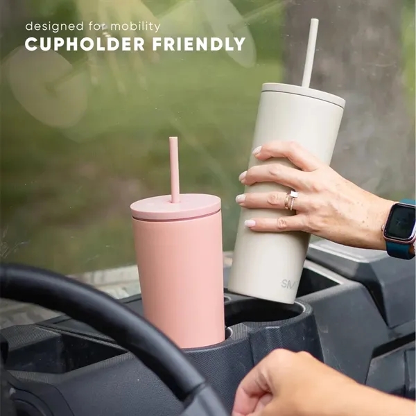 24 oz Simple Modern® Stainless Steel Insulated Straw Tumbler - 24 oz Simple Modern® Stainless Steel Insulated Straw Tumbler - Image 3 of 19