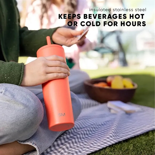 24 oz Simple Modern® Stainless Steel Insulated Straw Tumbler - 24 oz Simple Modern® Stainless Steel Insulated Straw Tumbler - Image 5 of 19