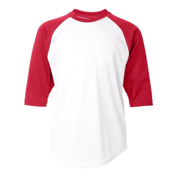 Badger Youth B-Core Three-Quarter Sleeve Baseball T-Shirt - Badger Youth B-Core Three-Quarter Sleeve Baseball T-Shirt - Image 34 of 39
