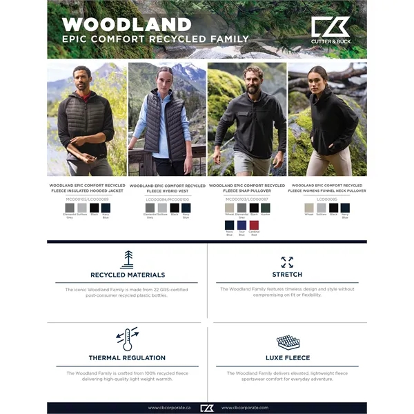 Cutter & Buck Woodland Epic Versatility Recycled Fleece W... - Cutter & Buck Woodland Epic Versatility Recycled Fleece W... - Image 4 of 7