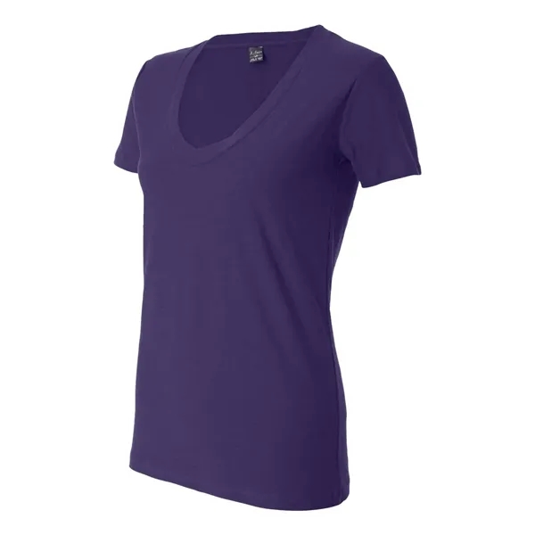 J. America Women's V-Neck Slub T-Shirt - J. America Women's V-Neck Slub T-Shirt - Image 11 of 15