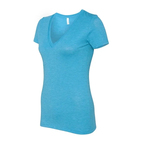 BELLA + CANVAS Women's Triblend Deep V-Neck Tee - BELLA + CANVAS Women's Triblend Deep V-Neck Tee - Image 2 of 24