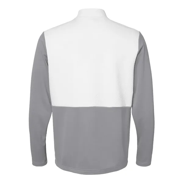 Adidas Men's Textured Mixed Media Quarter-Zip Pullover - Adidas Men's Textured Mixed Media Quarter-Zip Pullover - Image 6 of 6