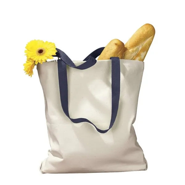 BAGedge Canvas Tote with Contrast-Color Handles - BAGedge Canvas Tote with Contrast-Color Handles - Image 2 of 2