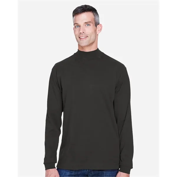 Devon & Jones Unisex Sueded Jersey Mock Neck T-Shirt