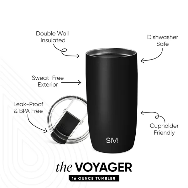 16 oz Simple Modern® Double-Walled Insulated Voyager Tumbler - 16 oz Simple Modern® Double-Walled Insulated Voyager Tumbler - Image 2 of 16