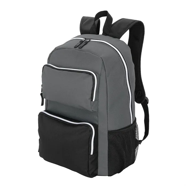 RPET Double-Pocket Computer Backpack - RPET Double-Pocket Computer Backpack - Image 3 of 10