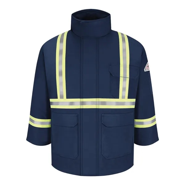 Bulwark Men's Long Deluxe Parka With Reflective Trim - EX... - Bulwark Men's Long Deluxe Parka With Reflective Trim - EX... - Image 1 of 6