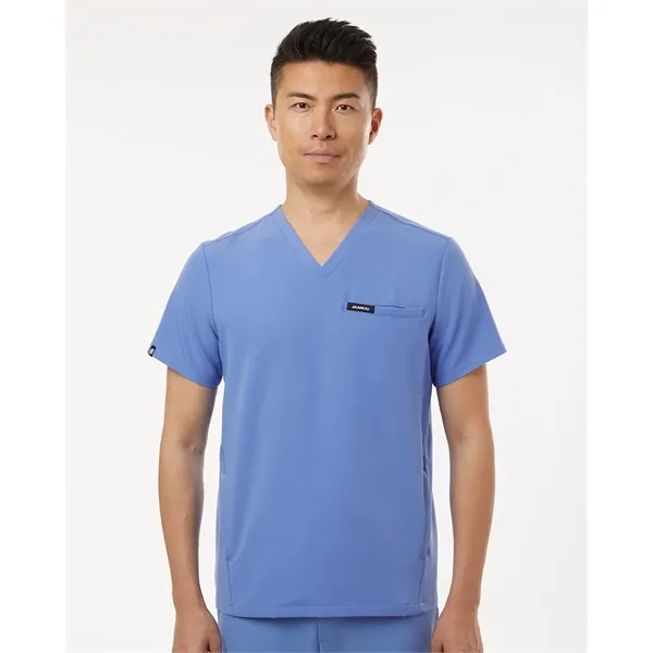 Jaanuu Men's Platt 3-Pocket Scrub V-Neck Top - Jaanuu Men's Platt 3-Pocket Scrub V-Neck Top - Image 0 of 10