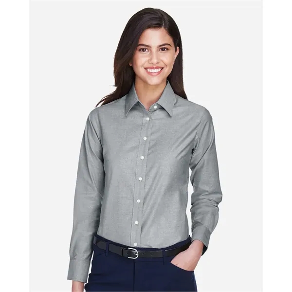 Harriton Women's Long Sleeve Oxford Dress Shirt - Harriton Women's Long Sleeve Oxford Dress Shirt - Image 0 of 8