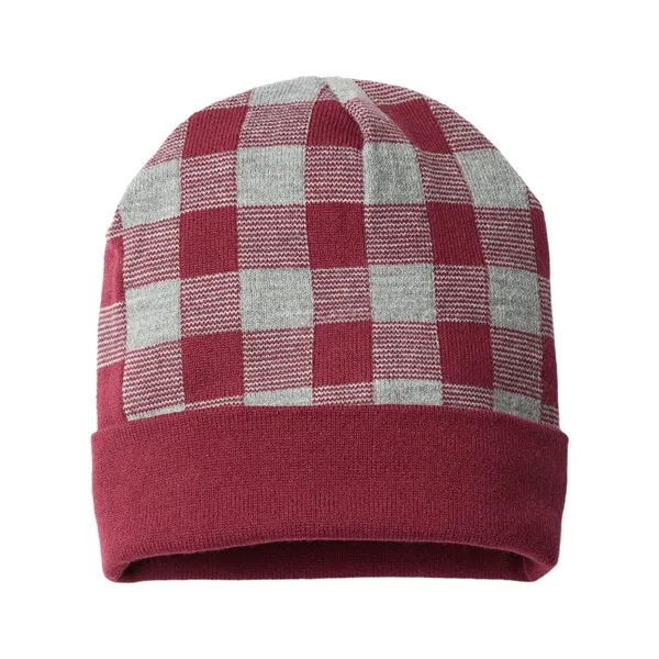 CAP AMERICA USA-Made Plaid Beanie - CAP AMERICA USA-Made Plaid Beanie - Image 4 of 9