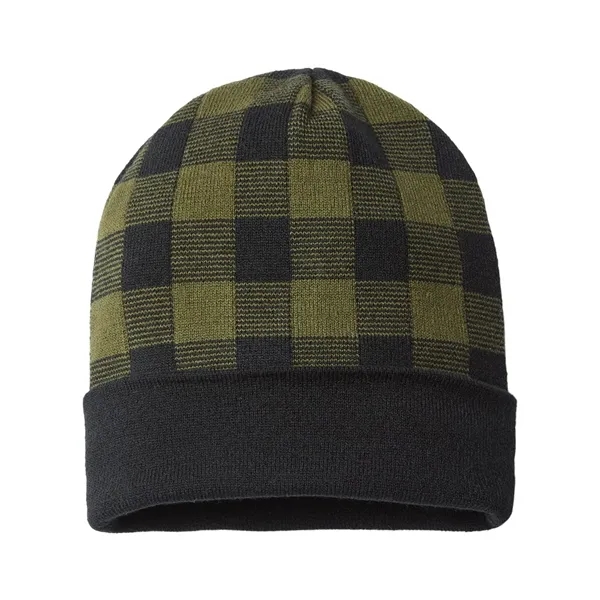 CAP AMERICA USA-Made Plaid Beanie - CAP AMERICA USA-Made Plaid Beanie - Image 8 of 9