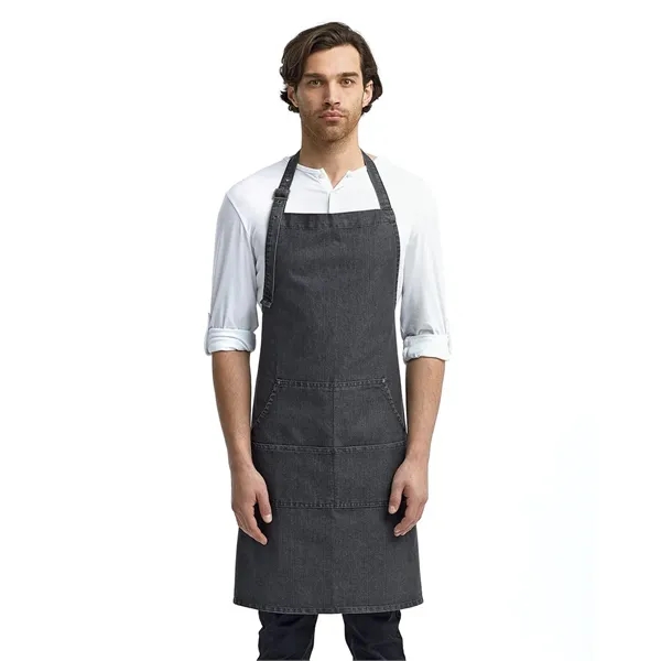 Artisan Collection by Reprime Jeans Stitch Denim Bib Apron - Artisan Collection by Reprime Jeans Stitch Denim Bib Apron - Image 0 of 2