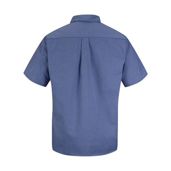 Red Kap Men's Mini-Plaid Uniform Short Sleeve Shirt - Red Kap Men's Mini-Plaid Uniform Short Sleeve Shirt - Image 2 of 4