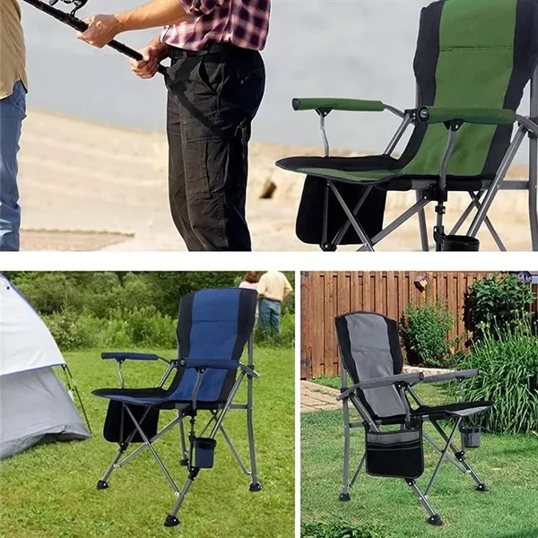 Heavy Duty Folding Camping Collapsible Chair with Carry Bag - Heavy Duty Folding Camping Collapsible Chair with Carry Bag - Image 2 of 3