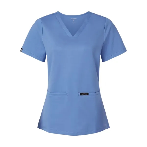 Jaanuu Women's Cesi Ultrasoft Scrub V-Neck Top - Jaanuu Women's Cesi Ultrasoft Scrub V-Neck Top - Image 7 of 12
