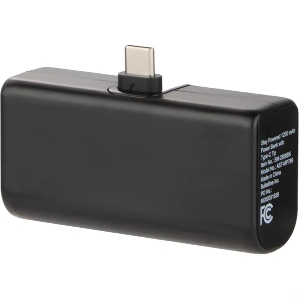 Stay Powered 1200 mAh Power Bank with Type-C Tip - Stay Powered 1200 mAh Power Bank with Type-C Tip - Image 10 of 16