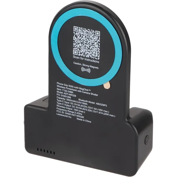 Phone Grip 5000 mAh MagClick™ Powerbank and Shutte - Phone Grip 5000 mAh MagClick™ Powerbank and Shutte - Image 7 of 8