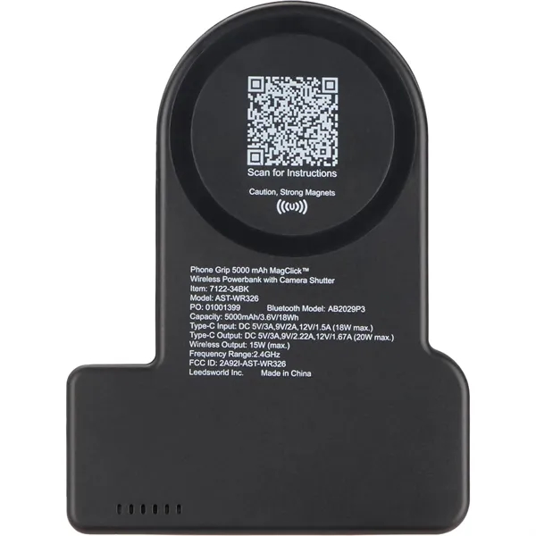 Phone Grip 5000 mAh MagClick™ Powerbank and Shutte - Phone Grip 5000 mAh MagClick™ Powerbank and Shutte - Image 8 of 8