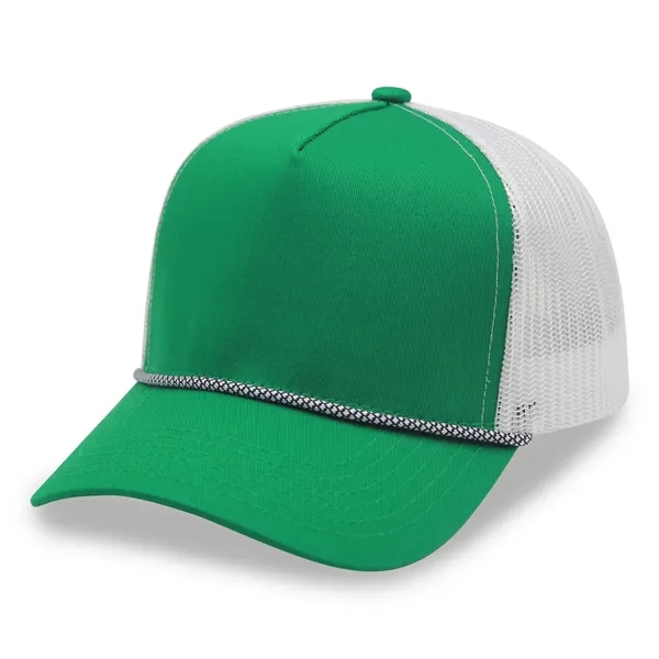 5 Panel A Frame Golf Trucker Cap w/Rope - 5 Panel A Frame Golf Trucker Cap w/Rope - Image 7 of 36