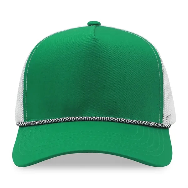5 Panel A Frame Golf Trucker Cap w/Rope - 5 Panel A Frame Golf Trucker Cap w/Rope - Image 8 of 36
