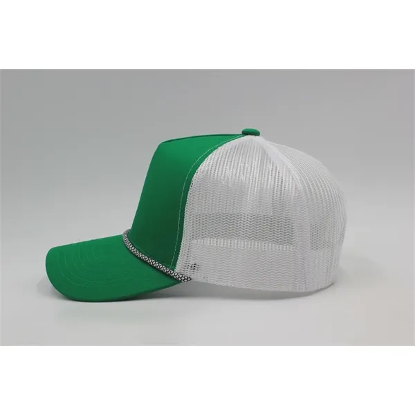 5 Panel A Frame Golf Trucker Cap w/Rope - 5 Panel A Frame Golf Trucker Cap w/Rope - Image 10 of 36