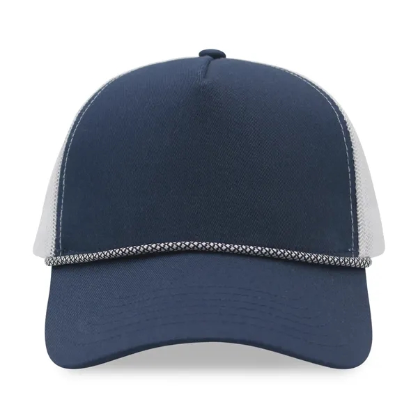 5 Panel A Frame Golf Trucker Cap w/Rope - 5 Panel A Frame Golf Trucker Cap w/Rope - Image 16 of 36