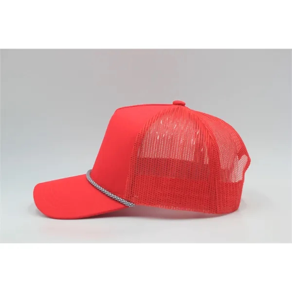 5 Panel A Frame Golf Trucker Cap w/Rope - 5 Panel A Frame Golf Trucker Cap w/Rope - Image 19 of 36