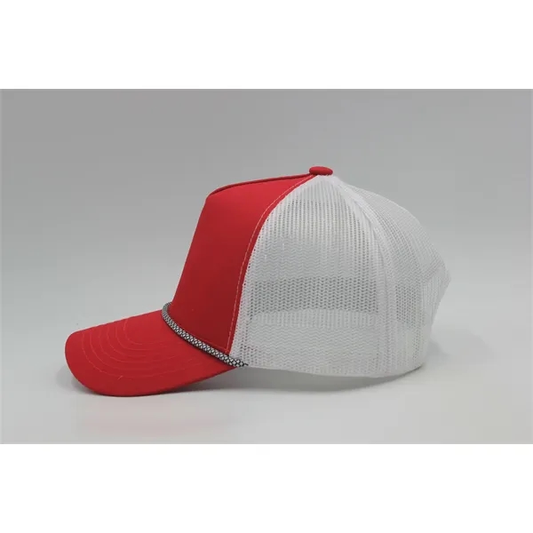 5 Panel A Frame Golf Trucker Cap w/Rope - 5 Panel A Frame Golf Trucker Cap w/Rope - Image 23 of 36