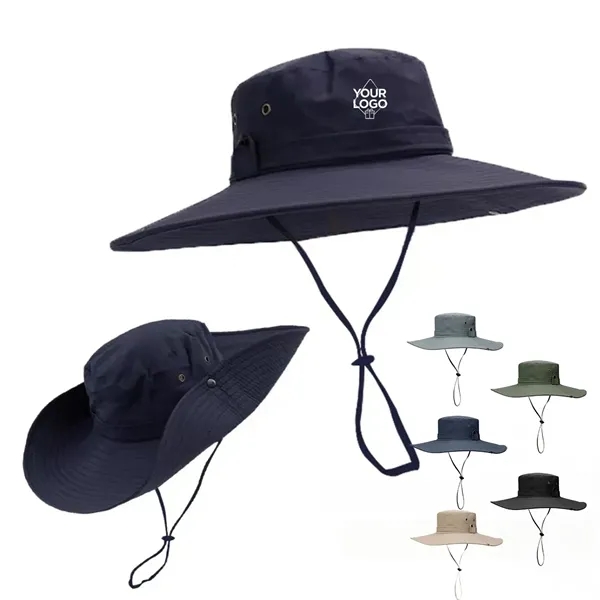 Wide Brim Sun Hat Bucket Outdoor Leisure Protection Hiking - Wide Brim Sun Hat Bucket Outdoor Leisure Protection Hiking - Image 0 of 9