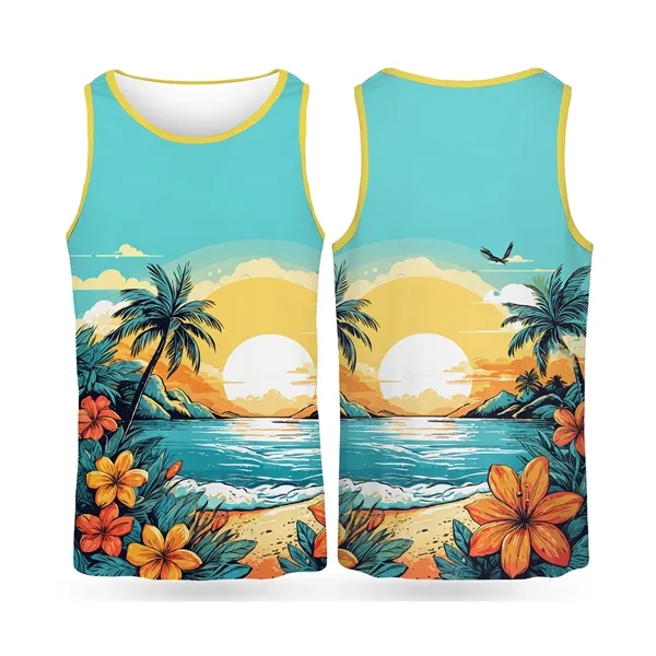 Unisex Performance Dye Sublimation Athletic Tank Top 160GSM - Unisex Performance Dye Sublimation Athletic Tank Top 160GSM - Image 0 of 5