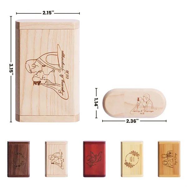 32GB USB3.0 Wood Flash Drive Box - 32GB USB3.0 Wood Flash Drive Box - Image 3 of 3