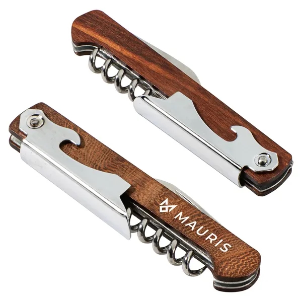 Waiters 3-in-1 Bottle Opener with Wooden Handle